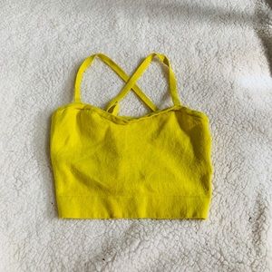 Yellow forever 21 crop top